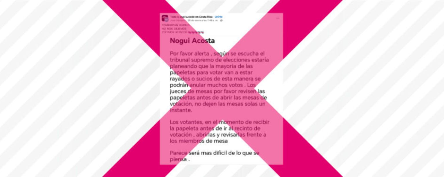 Juntas receptoras deben mostrar que tus papeletas estén en buen estado